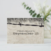 Old Country Barbed Wire Rsvp Kaartje (Staand voorkant)