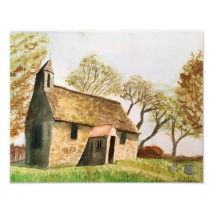 Old Country Church Foto Afdruk