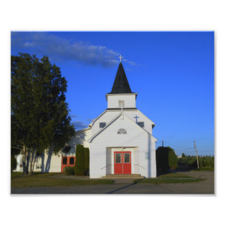 Old Country Church Foto Afdruk