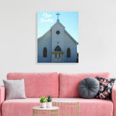 Old Country Church Thanksgiving op een Canvas Afdruk (Insitu (Woonkamer))