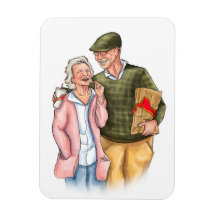 Old Couple full color originele kunst Jubileum