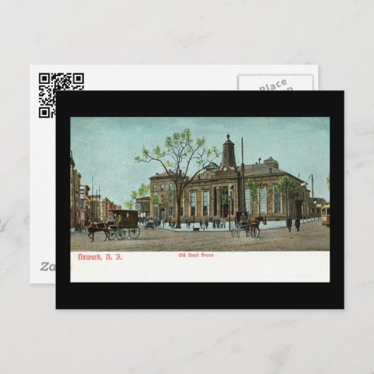 Old Court House, Newark, NJ c1910  Briefkaart (Voorkant / Achterkant)
