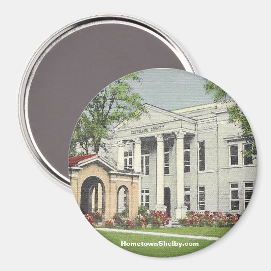 Old Courthouse Shelby NC Magnet (Voorkant / Achterkant)