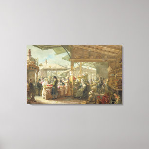 Old Covent Garden Market, 1825 Canvas Afdruk