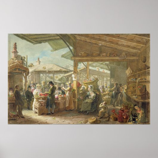 Old Covent Garden Market, 1825 Poster (Voorkant)