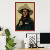 Old Cowboy ~  Beer Adverteren Poster (Thuiskantoor)