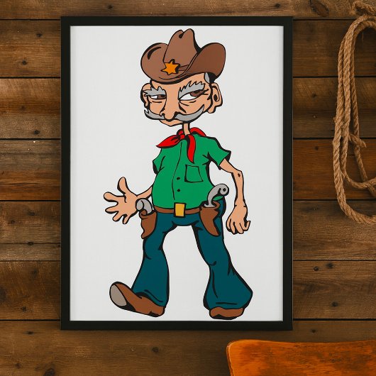Old Cowboy Poster