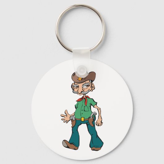 Old Cowboy Sleutelhanger (Achterkant)