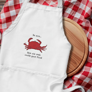 Old Crab Funny Gezegde Cook Chef Standaard Schort