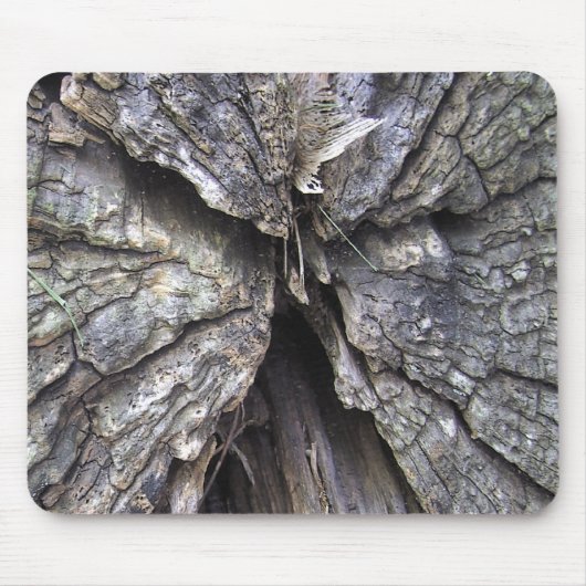 Old Cracked Wood and Angel Mousepad Muismat (Voorkant)
