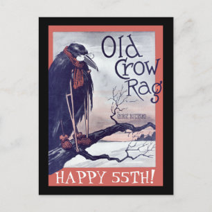 Old Crow Birthday-kaart Briefkaart