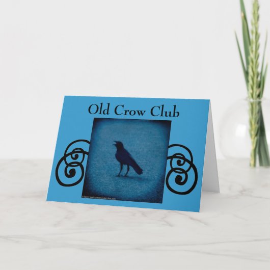 Old Crow Club uitnodiging of wenskaart (Voorkant)