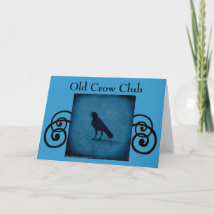 Old Crow Club uitnodiging of wenskaart