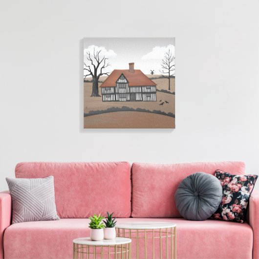 Old Crow Manor Canvas Afdruk (Insitu (Woonkamer))
