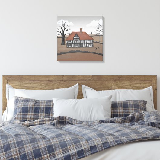 Old Crow Manor Canvas Afdruk (Insitu (Slaapkamer))