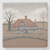 Old Crow Manor Stenen Onderzetter (Voorkant)