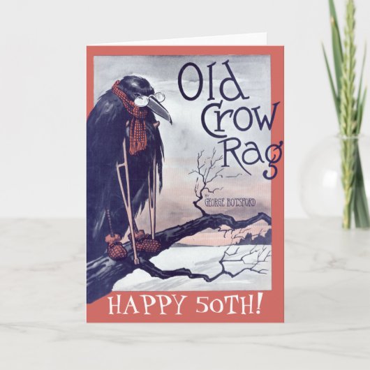 Old Crow Verjaardag Kaart (Voorkant)