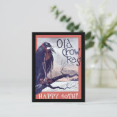 Old Crow Verjaardag Kaart (Staand voorkant)