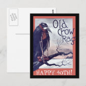 Old Crow Verjaardag Kaart (Voorkant / Achterkant)