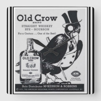 Old Crow Whiskey Wall klok
