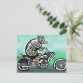 Old Crusty Biker Briefkaart (Staand voorkant)