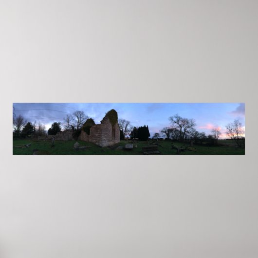 Old Culross Kirk Panorama, Black Kirk in Outlander Poster (Voorkant)