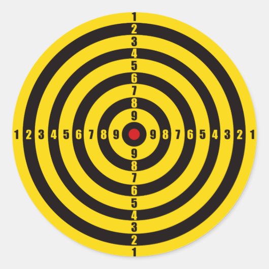 Old_Dart_Board Ronde Sticker (Voorkant)