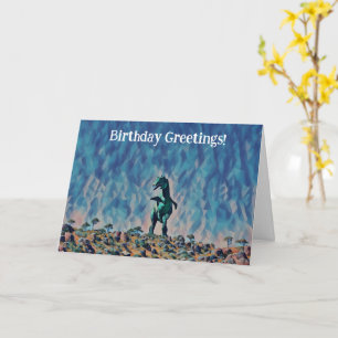 Old Dinosaur Old Timer Funny Art Birthday Kaart