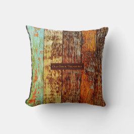 Old Dock planks Throw Pillow Kussen