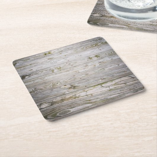 Old Dock Wood Kartonnen Onderzetters (Schuin)