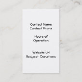 Old Dog Animal Rescue Visitekaartje (Achterkant)