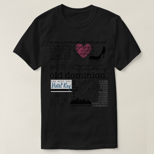 Old Dominion Lyrics Premium Scoop T-Shirt (Design voorkant)