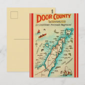 Old Door County Gevist Kaart (Voorkant / Achterkant)