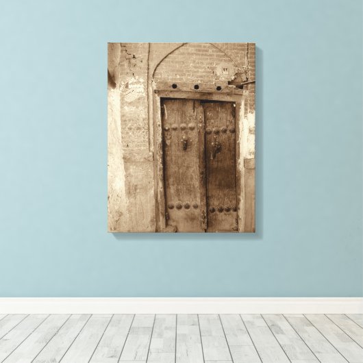 Old Door Wrapped Canvas (Insitu (Houten vloer))