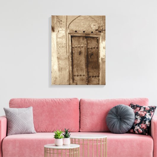 Old Door Wrapped Canvas (Insitu (Woonkamer))