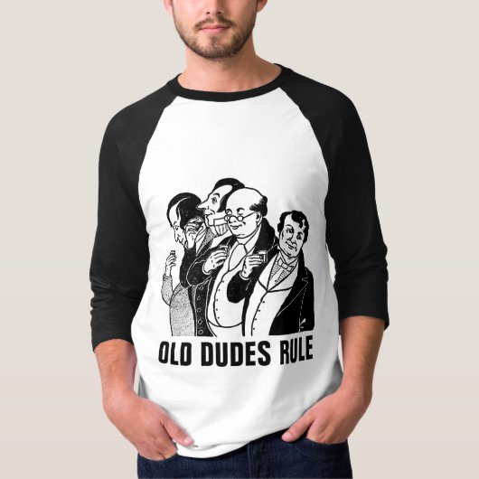 OLD DUDES RULE, Grappige Mannen-T-shirts T-shirt (Voorkant)