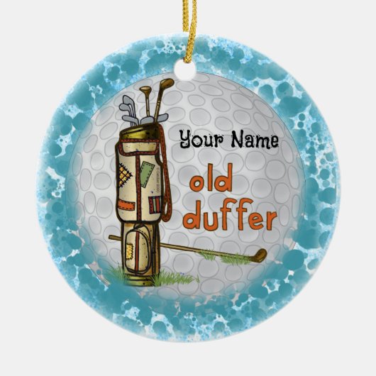 Old Duffer Golf Keramisch Ornament (Voorkant)