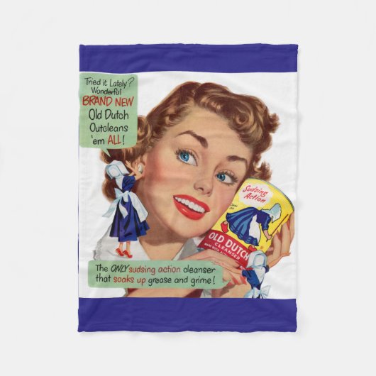 Old Dutch Cleanser lady Fleece Deken (Voorkant)