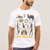 Old Egypt Pyramids and symbol gift T-shirt (Voorkant)
