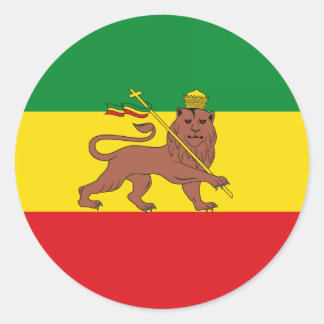 Old Ehtiopian flag Ronde Sticker