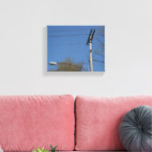 Old Electric Utility Pole Canvas Afdruk (Insitu (Woonkamer))