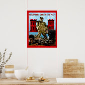 Old Engineer Poster bijgewerkt (Keuken)