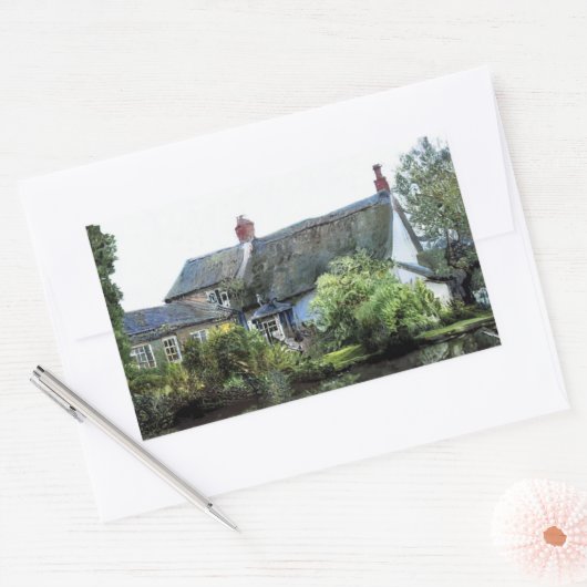 OLD ENGLAND COTTAGE RECHTHOEKIGE STICKER (Envelop)