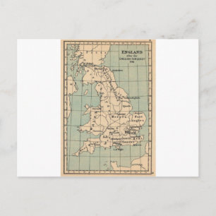 Old England Map Briefkaart