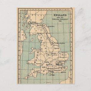 Old England Map Briefkaart