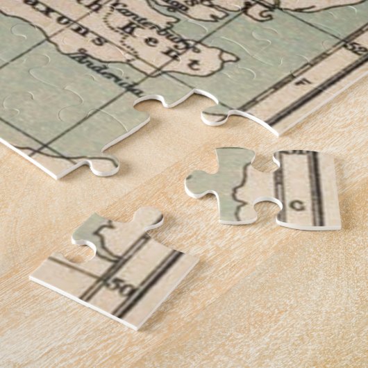Old England Map  Verenigd Koninkrijk Kaarten Legpuzzel (Zijkant)