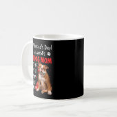 Old English Bulldog Dog Mom Valentines Day Fu  Koffiemok (Voorkant links)