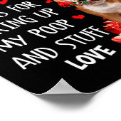 Old English Bulldog Dog Mom Valentines Day Fu Poster (Hoek)
