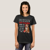 Old English Bulldog Dog Mom Valentines Day Fu  T-shirt (Voorkant volledig)