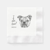 Old English Bulldog gepersonaliseerd ik doe het oo Servet (Voorkant)